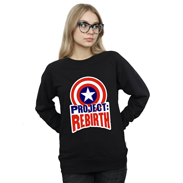 Marvel Womens/Ladies Captain America Project Rebirth Sweatshirt Black M