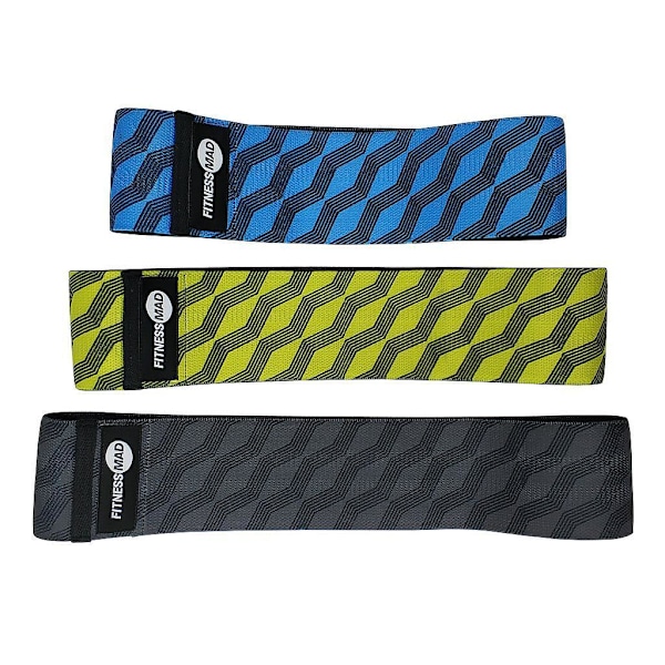 Fitness Mad motståndsband (3-pack) One Size Multicoloured Multicoloured One Size