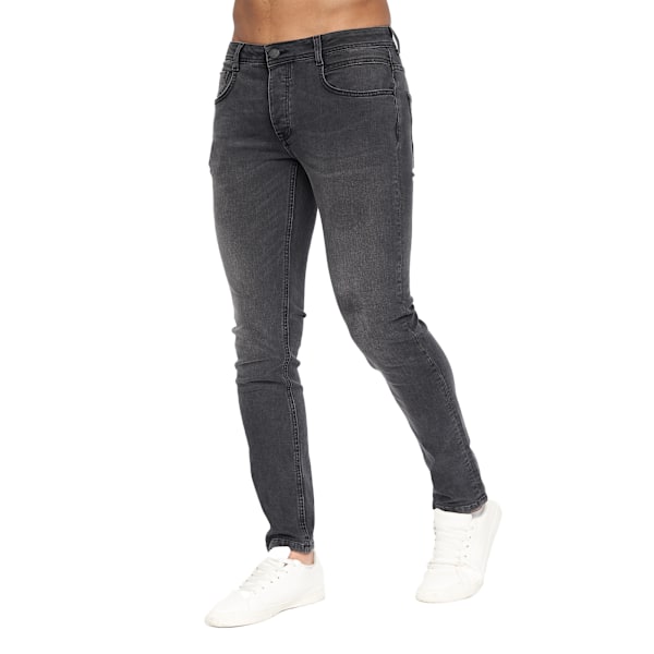 Crosshatch Malcolm Slim Jeans 36S Mörk Kol Dark Charcoal 36S