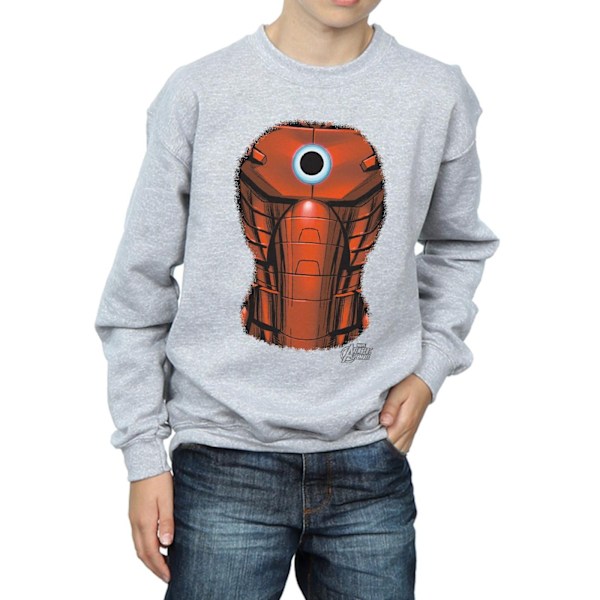 Marvel Boys Iron Man Bröst Burst Sweatshirt 9-11 År Sports G Sports Grey 9-11 Years