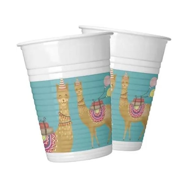 Procos Plastic Lama 200ml Party Cup (Pack med 8) One Size Vit White/Brown One Size