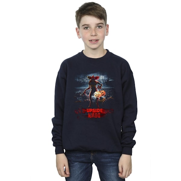 Netflix Boys Stranger Things Pumpa Upside Down Sweatshirt 7-8 Navy Blue 7-8 Years