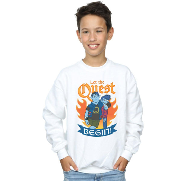 Disney Boys Onward Låt äventyret börja Sweatshirt 7-8 år Vit White 7-8 Years