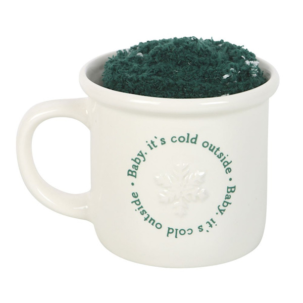 Something Different Baby Its Cold Outside Muggset One Size Vit White/Green One Size