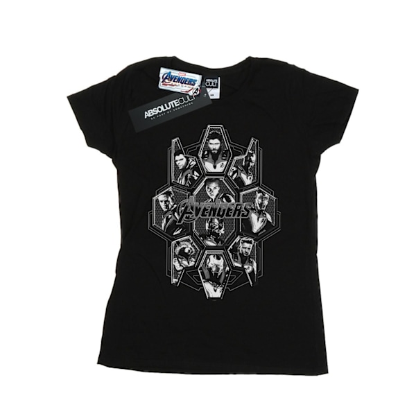 Marvel Womens/Ladies Avengers Endgame Hero Shapes Bomull T-Shir Black L