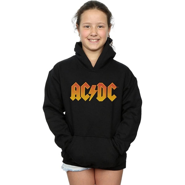 AC/DC Dam/Dam Fire Logo Hoodie XXL Svart Black XXL