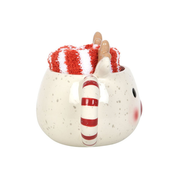 Something Different Rudolph Ren Mugg och Sock Set One Size White/Red One Size