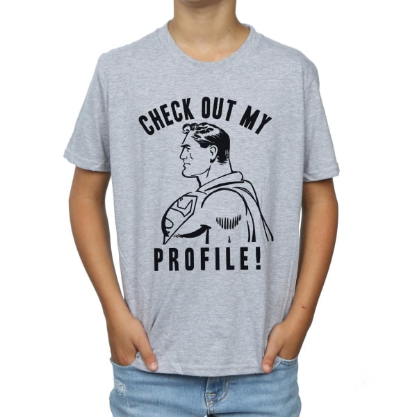 DC Comics Boys Superman Kolla in min profil T-shirt 9-11 år Sports Grey 9-11 Years