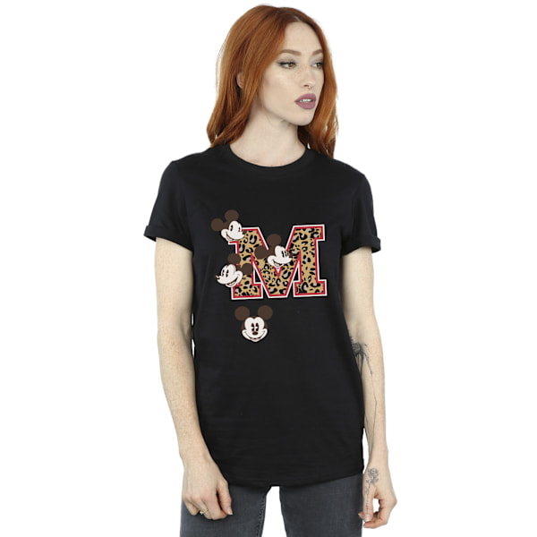 Mickey Mouse Dam/Dam M Faces Bomulls Boyfriend T-Shirt M B Black M