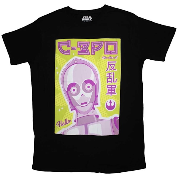 Star Wars Unisex Vuxen C-3PO Japansk T-shirt M Svart Black M