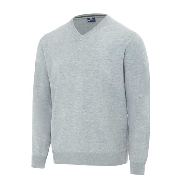 Giorgio Herr Polyester V-ringad Tröja S Gråmelerad Grey Marl S