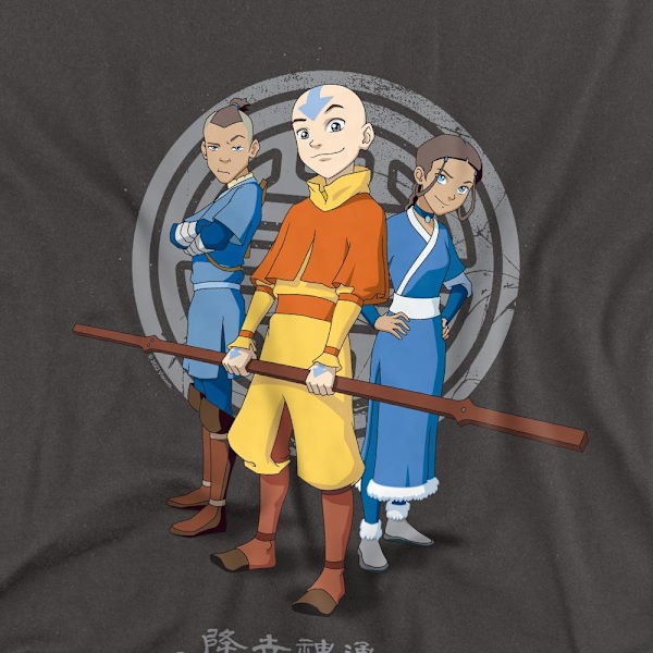 Avatar: The Last Airbender Unisex Vuxen Team Avatar T-Shirt XL Charcoal XL