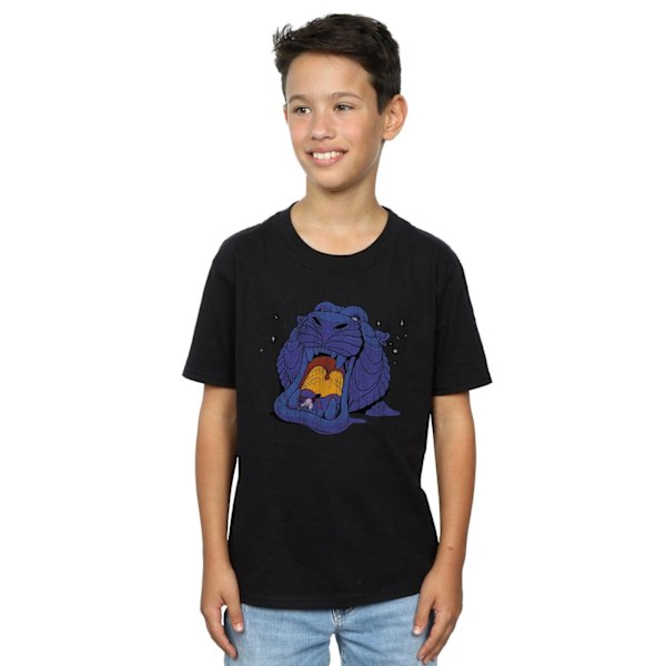 Disney Boys Aladdin Cave Of Wonders Distressed T-Shirt 5-6 År Black 5-6 Years