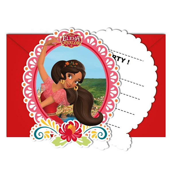 Elena Of Avalor Inbjudningar (6-pack) En Storlek Röd Red One Size