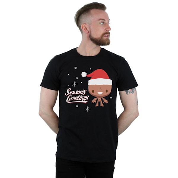 Marvel herr Season´s Grootings T-shirt S svart Black S