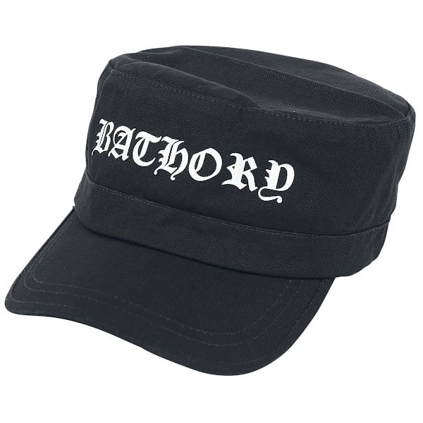 Bathory Logo Peaked Army Cap One Size Black Black One Size