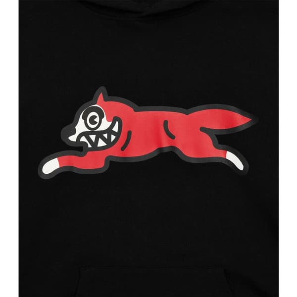 ICECREAM Herr Running Dog Grafiskt Tryck Pullover Hoodie S Svart Black S