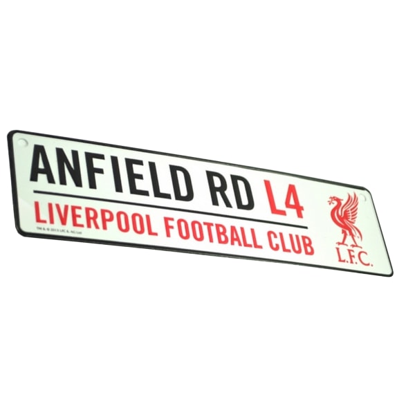 Liverpool FC officiella fotboll 3D präglad metall hängande gata White/Red/Black One Size