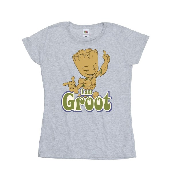 Guardians Of The Galaxy Dam/Ladies Groot Dancing Cotton T-Sh Sports Grey L