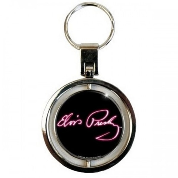 Elvis Presley Let´s Face It Spinnernyckelring One Size Svart/Rosa Black/Pink One Size