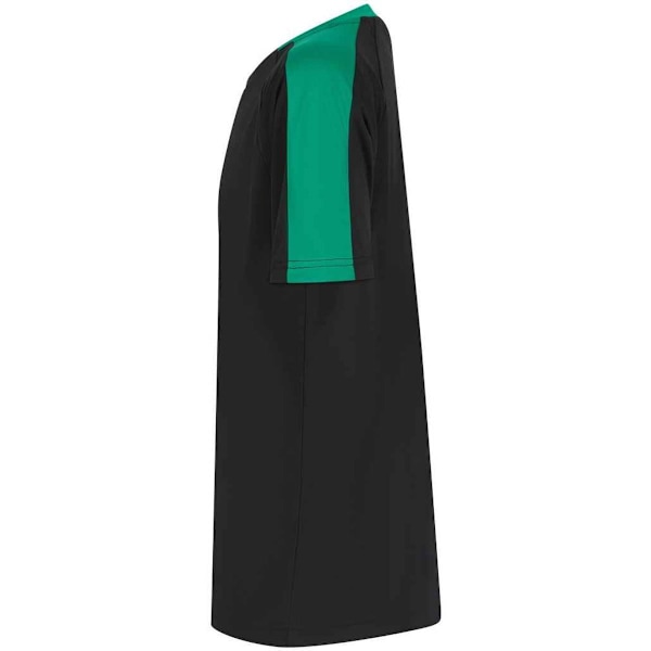 Finden & Hales Barn/Barn T-shirt 11-12 År Svart/Smaragdgrön Black/Emerald 11-12 Years