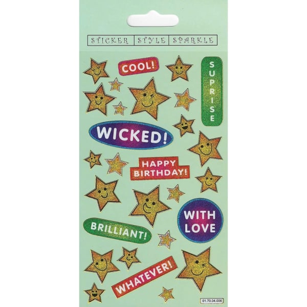 Paper Projects Återanvändbara Wicked Stars Stickers En Storlek Flerfärgad Multicoloured One Size
