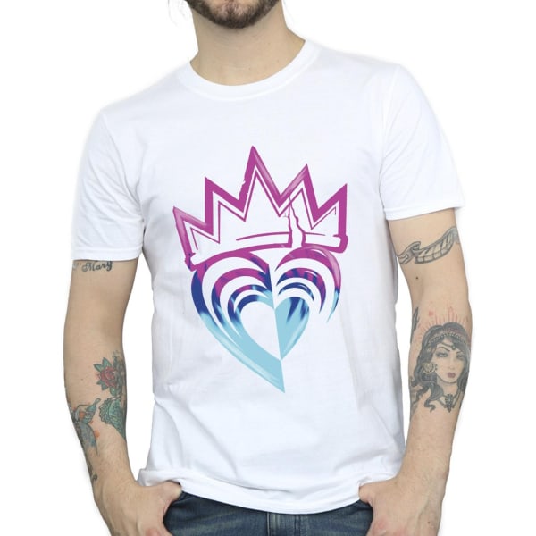 Disney Mens Descendants Pink Crown T-Shirt XXL Vit White XXL