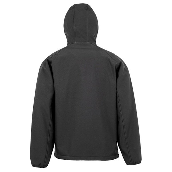 Result Äkta Återvunnen Herr Hooded 3-Lagers Tryckbar Soft Shell Black M