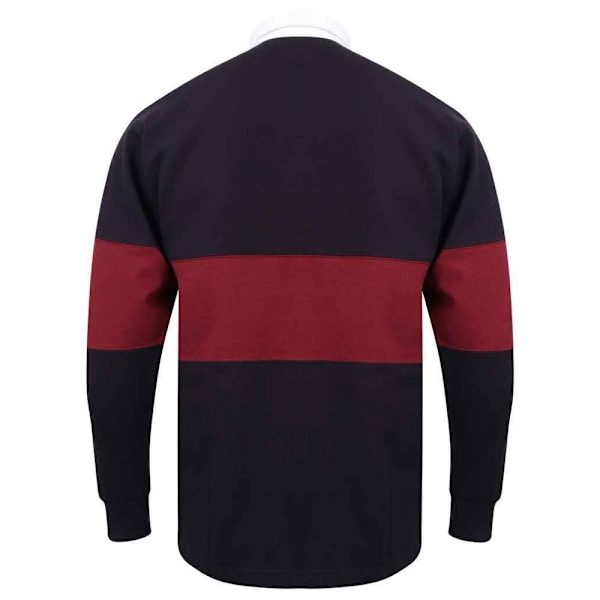 Front Row Unisex Vuxen Panelled Rugby Shirt L Marinblå/Vinröd Navy/Burgundy L