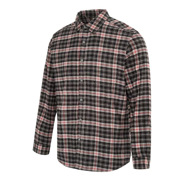 Firetrap Rutig Herrskjorta L Svart/Grå Black/Grey L