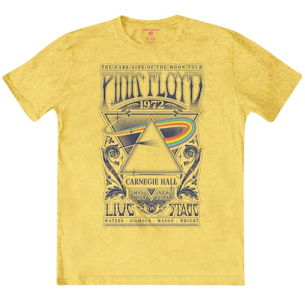 Pink Floyd Barn/Barn Carnegie Hall Poster T-shirt 5-6 år Yellow 5-6 Years