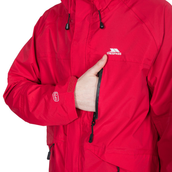 Trespass Mens Corvo Hooded Full Zip Vattentät Jacka/Coat S Re Red S