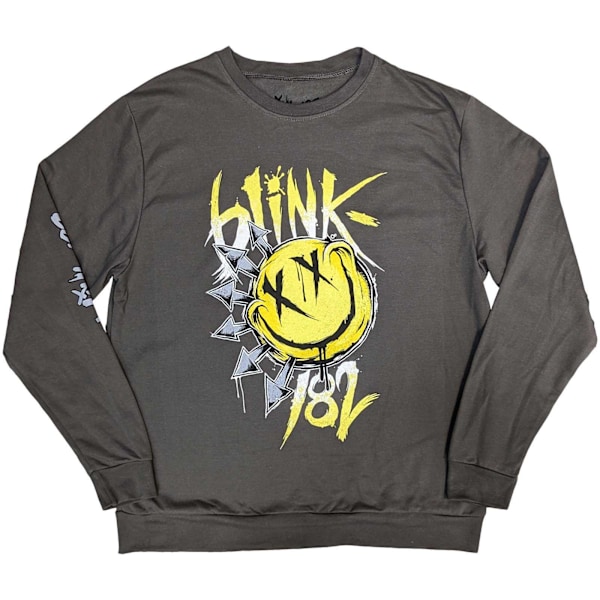 Blink 182 Unisex Vuxen Big Smile Sweatshirt S Charcoal Grey Charcoal Grey S