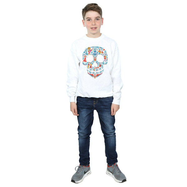 Disney Boys Coco Skull Pattern Sweatshirt 5-6 år Vit White 5-6 Years