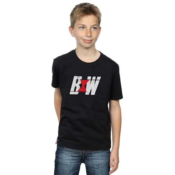 Marvel Boys Black Widow Movie Initial Logo T-Shirt 12-13 år Black 12-13 Years