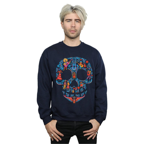 Disney Man Coco Skull Pattern Sweatshirt XL Marinblå Navy Blue XL