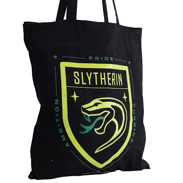 Harry Potter Slytherin Canvas Tote Bag One Size Svart/Grön Black/Green One Size