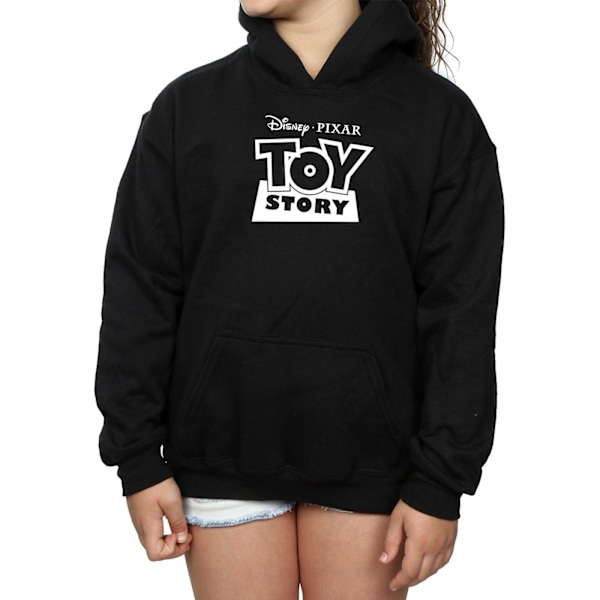 Disney Girls Toy Story Logo Outline Hoodie 7-8 år Svart Black 7-8 Years