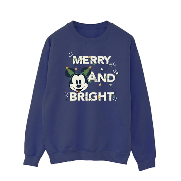 Disney Herr Mickey Mouse Merry & Bright Sweatshirt 3XL Marinblå Navy Blue 3XL