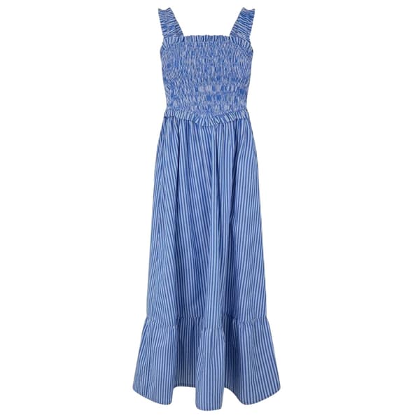 Jack Wills Randig Maxiklänning i Bomull med Shirring för Dam 8 UK Blue 8 UK