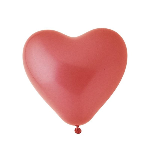 Unika partylatexhjärtballonger (paket med 5) One Size Röd Red One Size