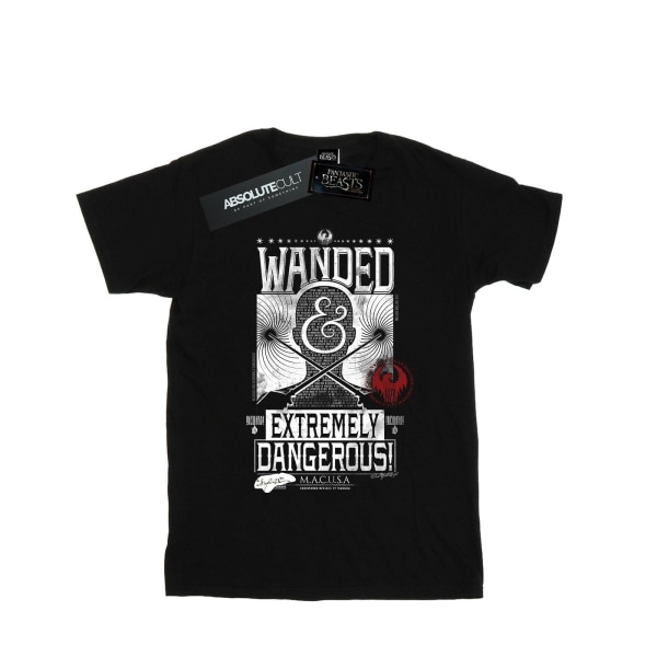 Fantastic Beasts Boys Wanded And Extremt Dangerous T-shirt 9- Black 9-11 Years