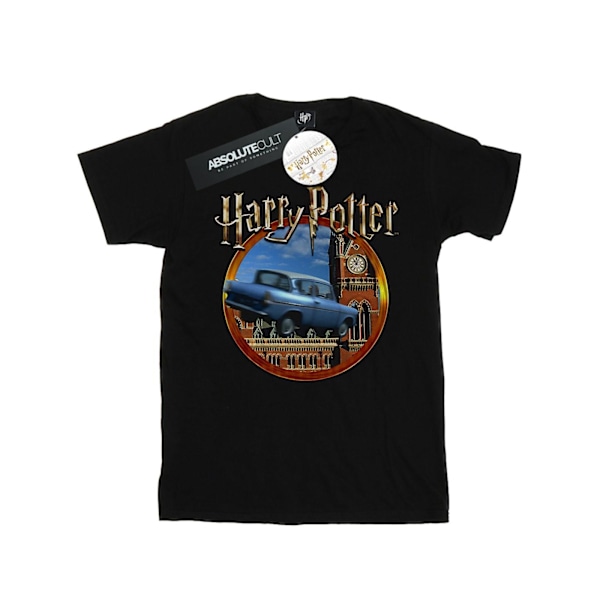 Harry Potter T-shirt för män med flygande bil 3XL svart Black 3XL