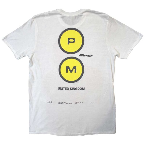 Post Malone Unisex Adult Live Photograph T-Shirt XL Vit/Röd White/Red XL