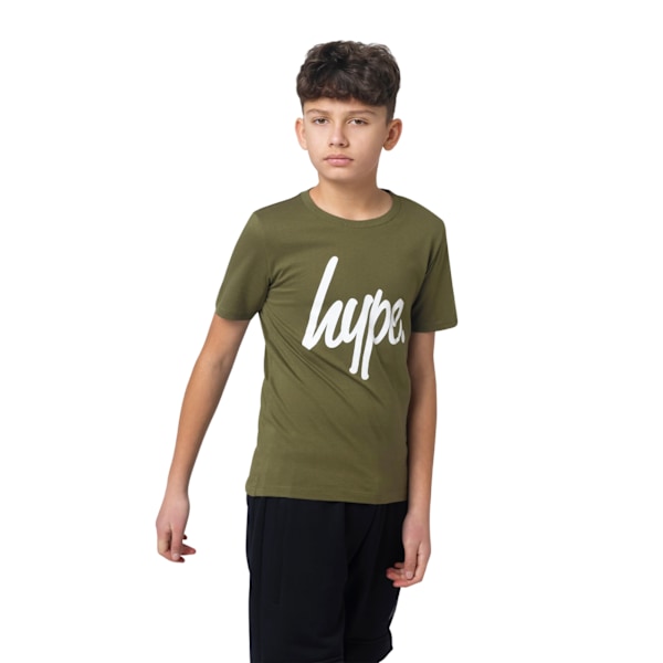 Hype Boys Camo T-shirt (2-pack) 7-8 år Khaki Grön/Svart Khaki Green/Black 7-8 Years