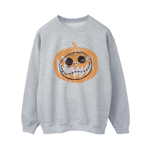 Nightmare Before Christmas Damtröja med Jack Skellington Pumpa för Kvinnor/Damer Sports Grey M