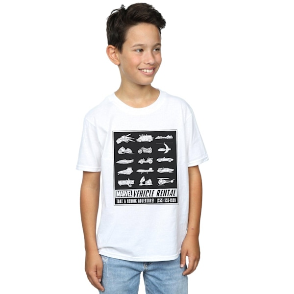 Marvel Boys Vehicle Rentals Mono T-Shirt 9-11 år Vit White 9-11 Years