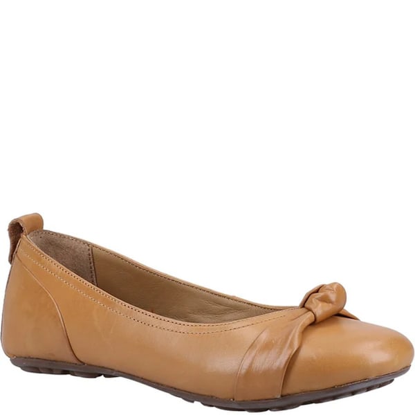 Hush Puppies Dam/Dam Jada Knot Ballerina Läder Pumps 5 Tan 5 UK