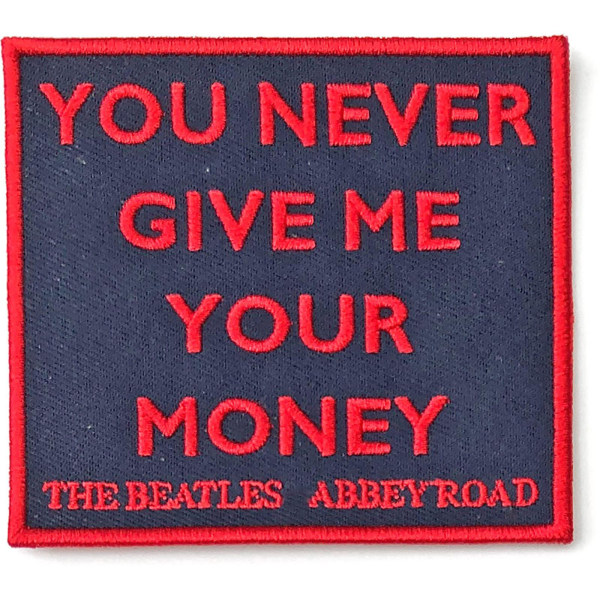 The Beatles You Never Give Me Your Money Patch One Size Black/R Black/Red One Size