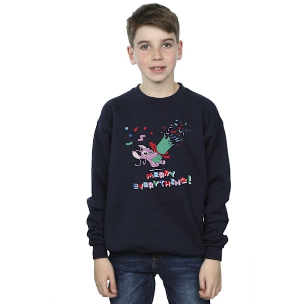 Disney Boys Lilo And Stitch Angel Merry Everything Sweatshirt 3 Navy Blue 3-4 Years